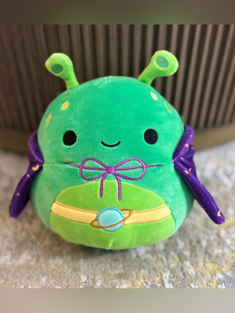 Squishmallows Tortellini the Alien Wizard 2024 Halloween Plush Purple Cape
